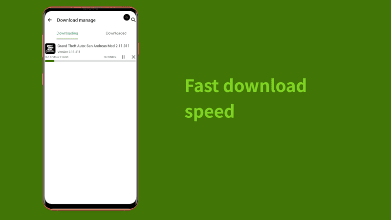 Fast download speed on HappyMod