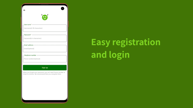 Easy HappyMod registration and login